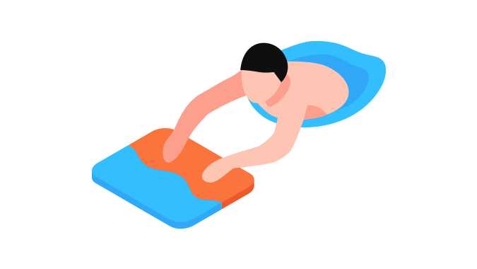 バタ足のイメージ